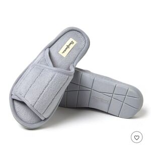 Dearfoams Women's Mickey Terry Adjustable Slide House Slipper. colorsleet.